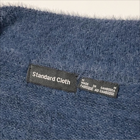 Urban Outfitters Standard Cloth Fuzzy Polo Short Sleeve Sweater zip cardigan UO - Picture 7 of 11